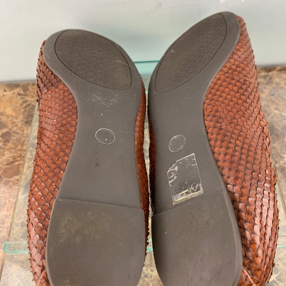 Tory Burch Brown Leather Casual Ballet Flats 7M - Picture 8 of 8